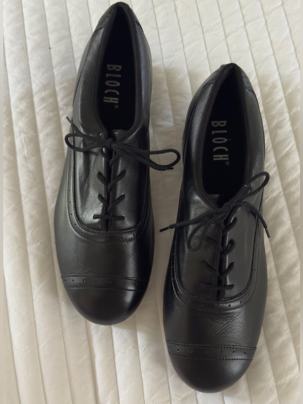 BLOCH JASON SAMUELS SMITH BLACK LEATHER TAP SHOES LADIES 12 (US 10.5 11) OXFORD